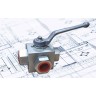Шаровый кран ВД 3-х ходовой, 1/2", 500 бар, тип  Т, kode-8407