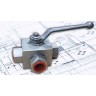 Шаровый кран ВД 3-х ходовой, 3/8", 500 бар, тип  L, kode-8406