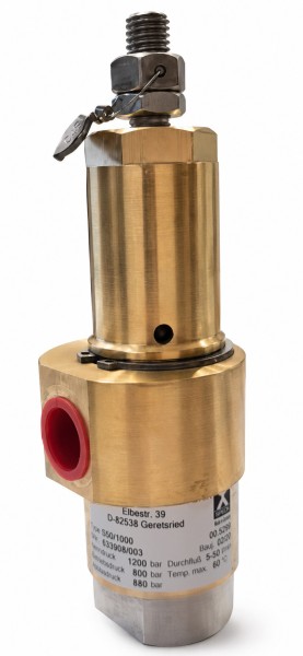 Предохранительный клапан S50/1200 - 50 л/мин, 1200 бар
