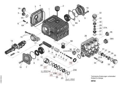 Ремкомплект уплотнений Speck арт. 14.0732