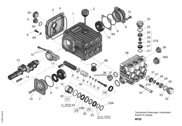 Ремкомплект уплотнений Speck арт. 14.0734