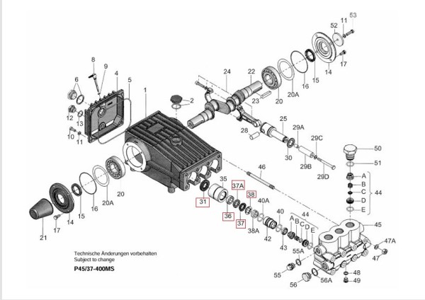 Ремкомплект уплотнений Speck арт. 14.0776